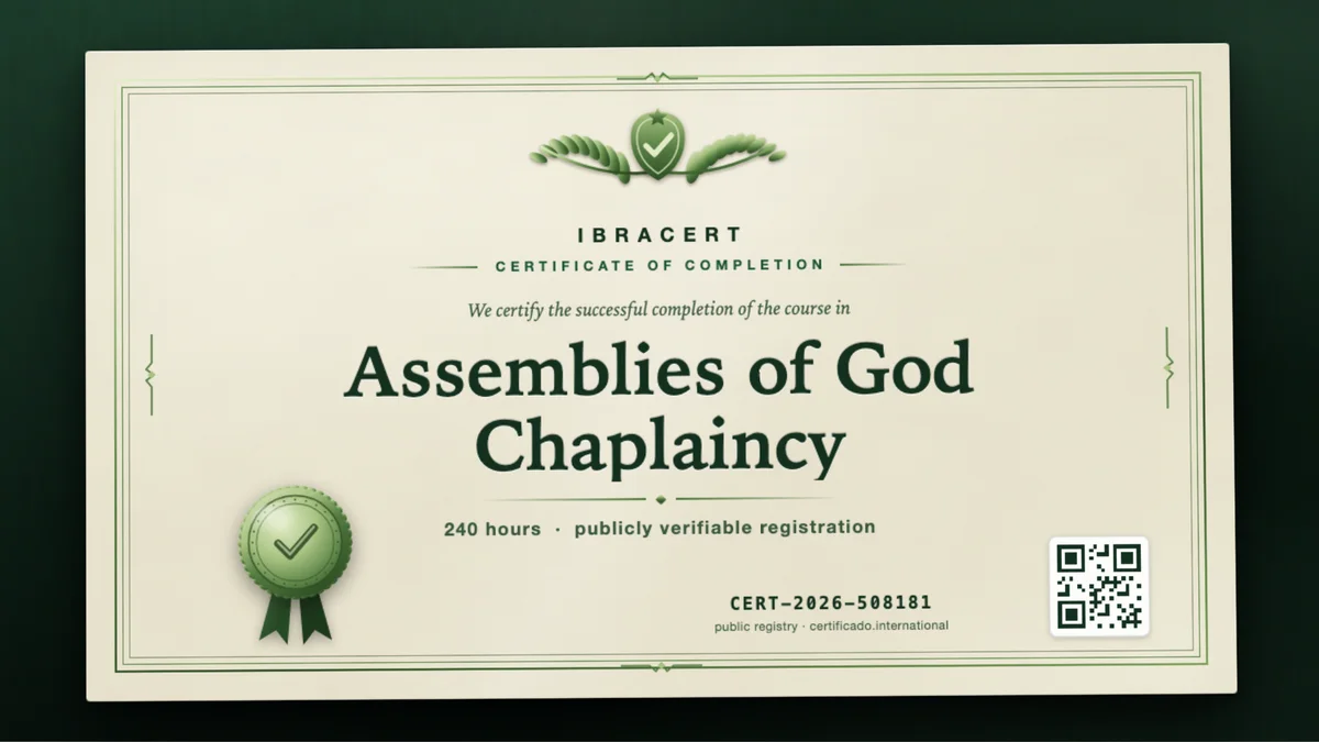 Cover of the Assemblies of God Chaplaincy course