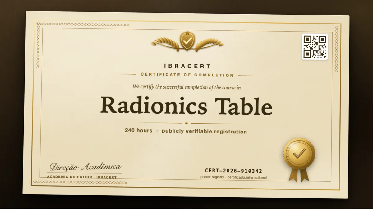 Cover of the Radionics Table course