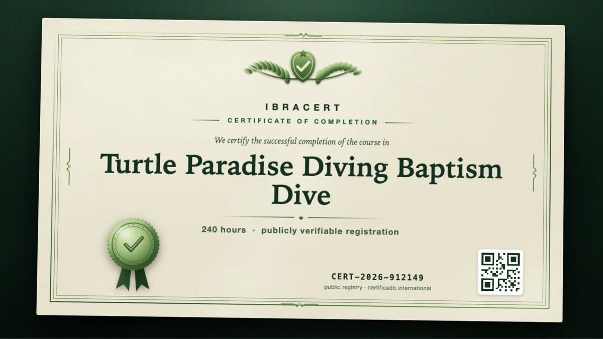 Cover of the Turtle Paradise Diving Baptism Dive course