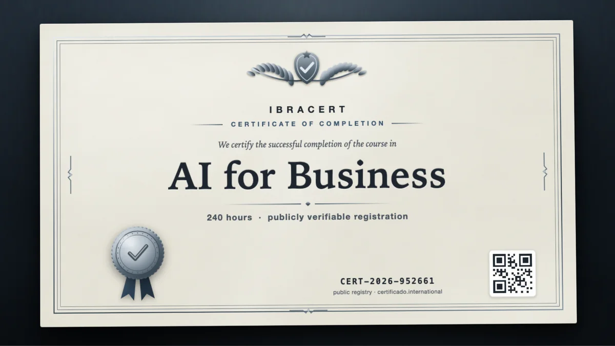 Cover of the AI for Business course