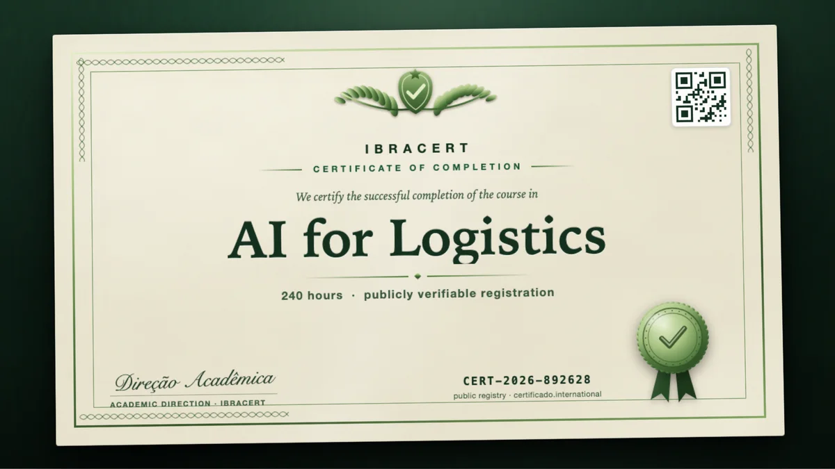 Cover of the AI for Logistics course
