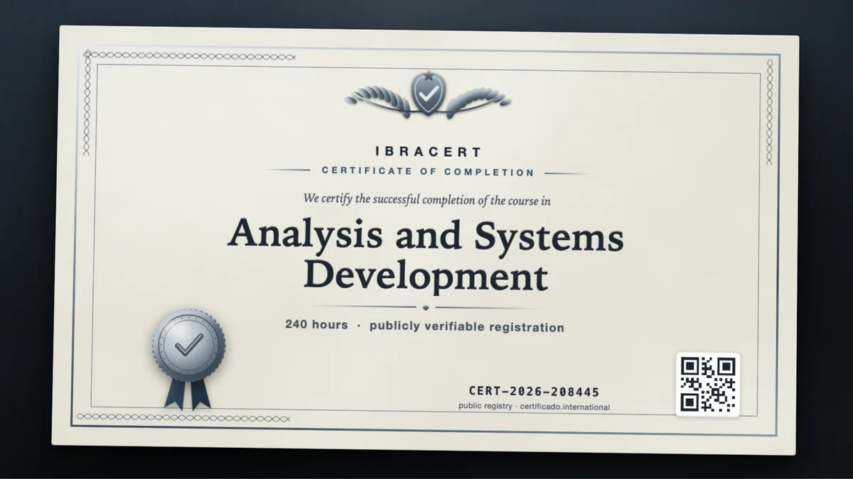 Cover of the Analysis and Systems Development course