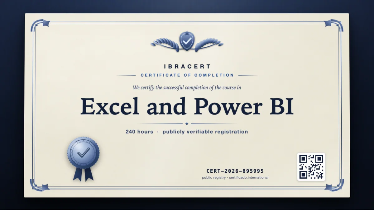 Cover of the Excel and Power BI course