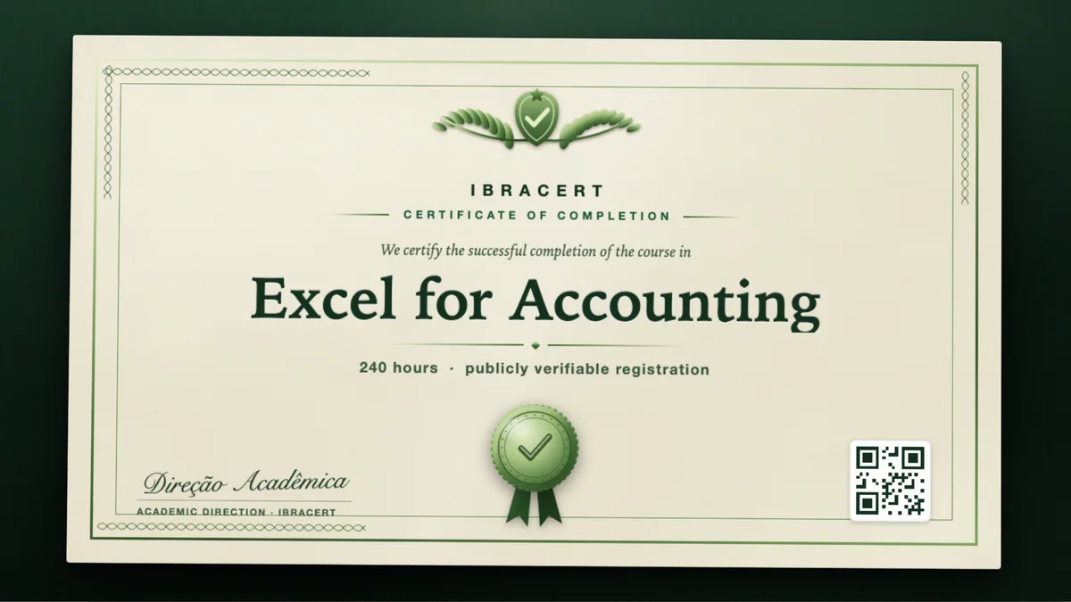 Cover of the Excel for Accounting course