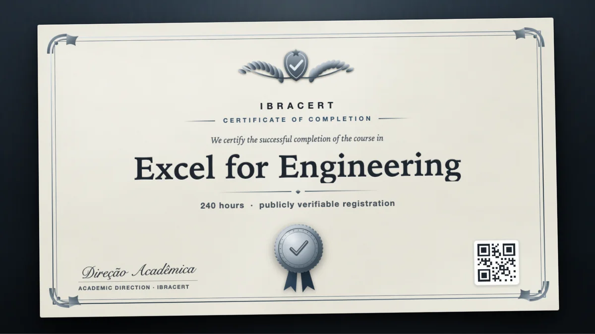Cover of the Excel for Engineering course