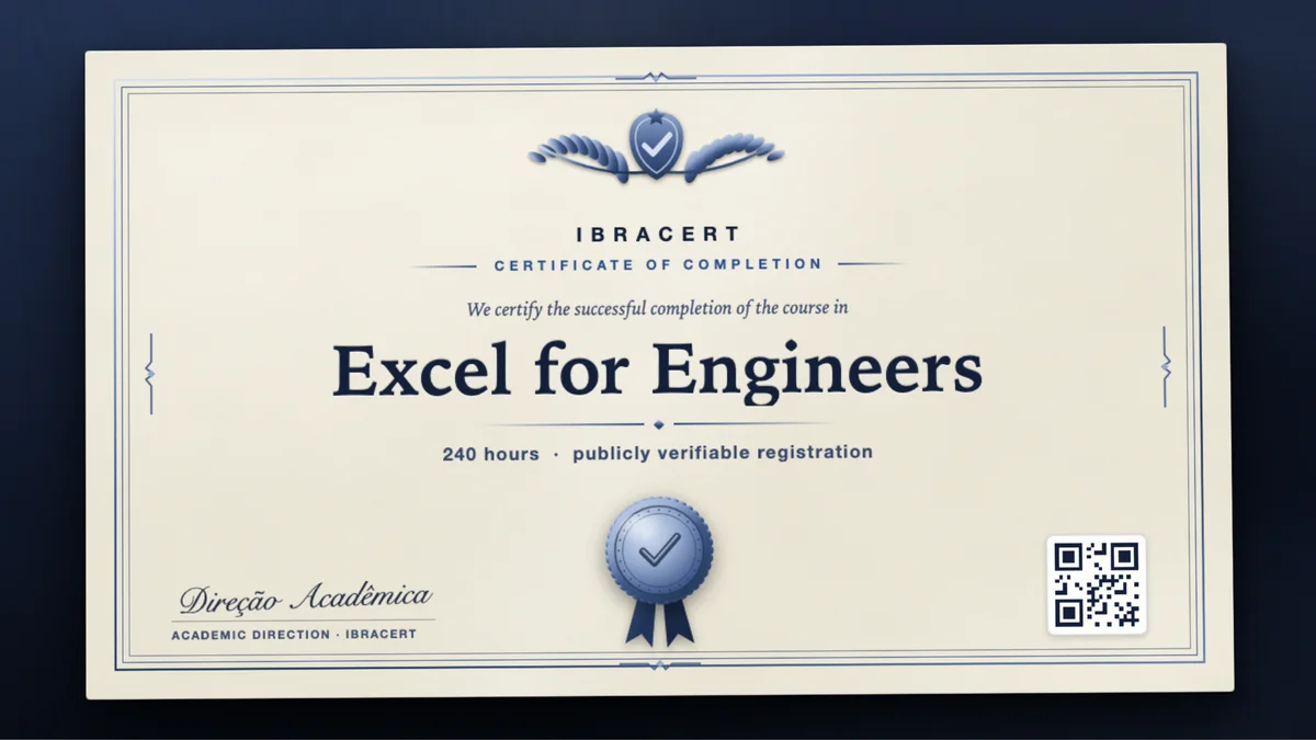Cover of the Excel for Engineers course