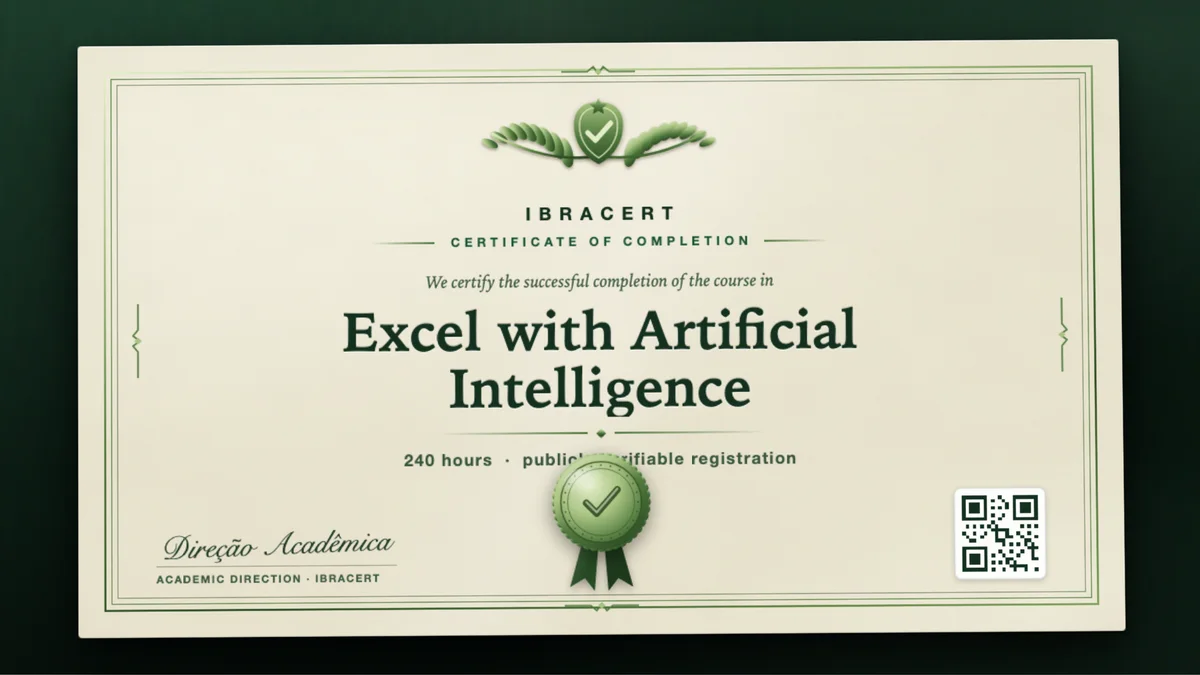Cover of the Excel with Artificial Intelligence course