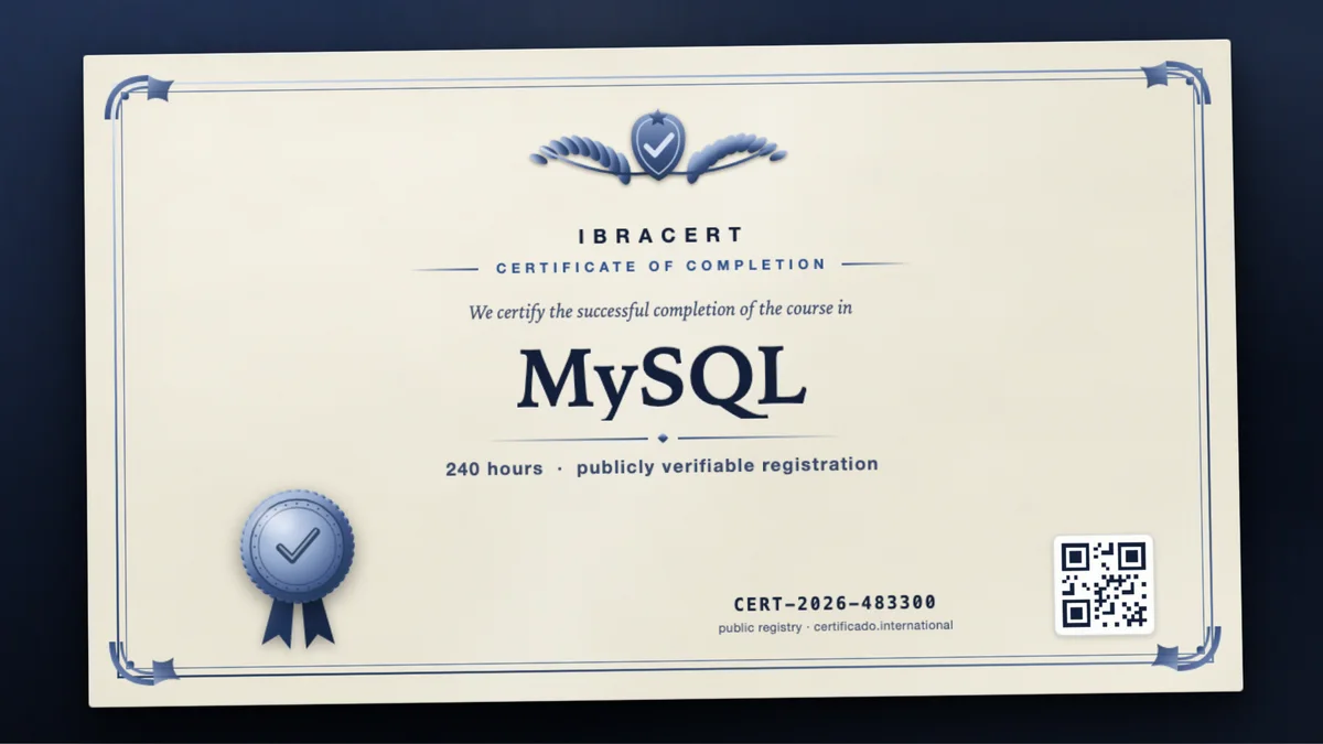Cover of the MySQL course