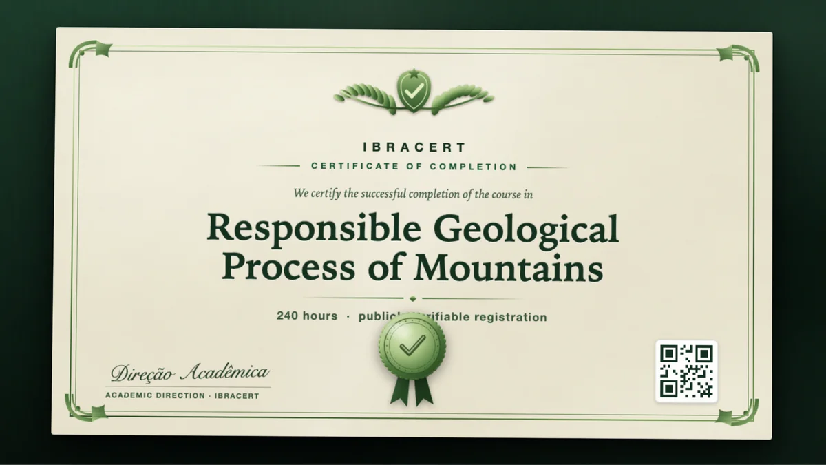 Cover of the Responsible Geological Process of Mountains course