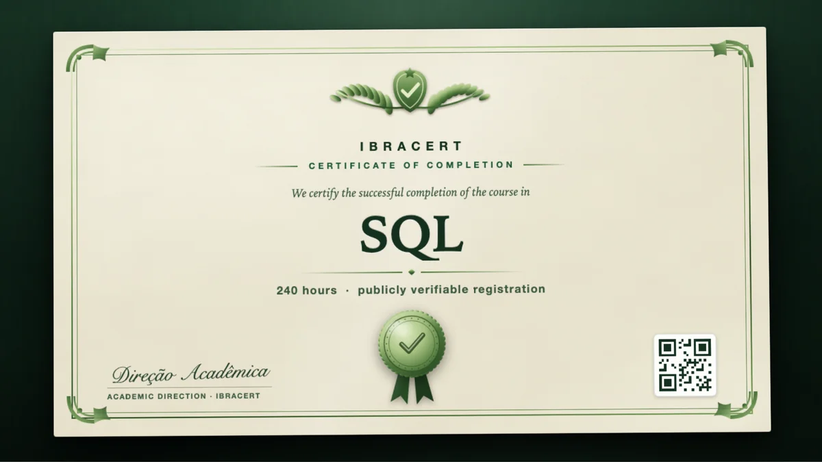 Cover of the SQL course
