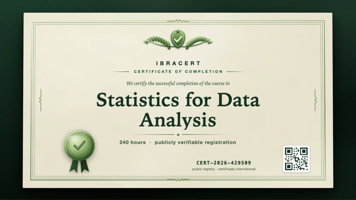 Cover of the Statistics for Data Analysis course