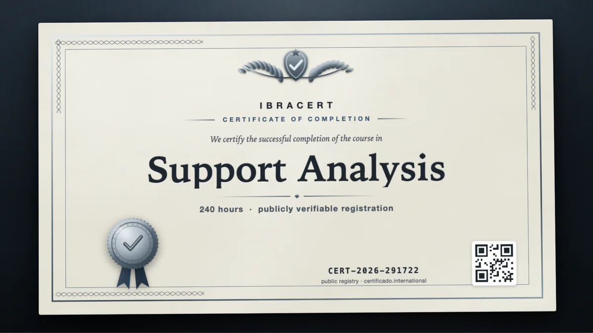 Cover of the Support Analysis course