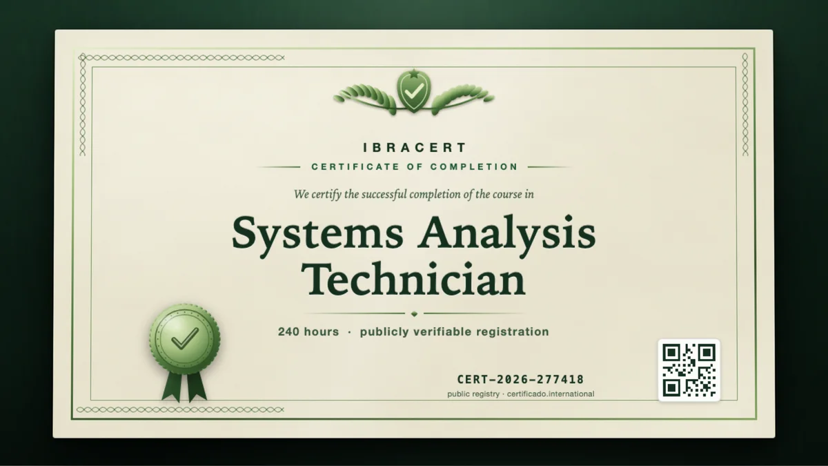 Cover of the Systems Analysis Technician course