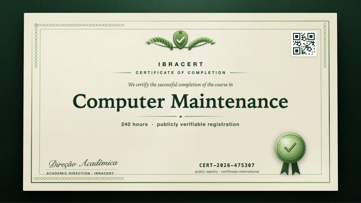 Cover of the Computer Maintenance course