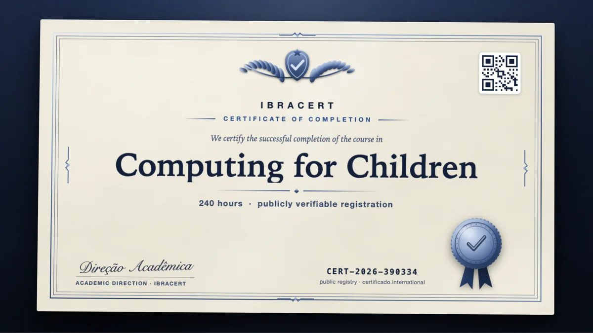 Cover of the Computing for Children course