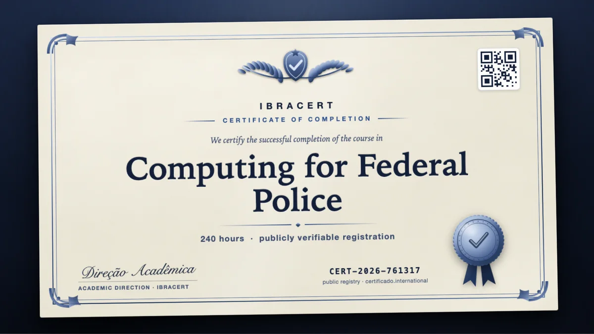 Cover of the Computing for Federal Police course
