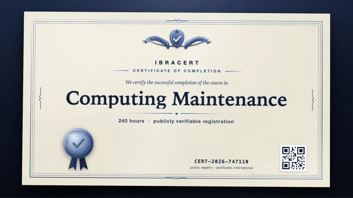 Cover of the Computing Maintenance course