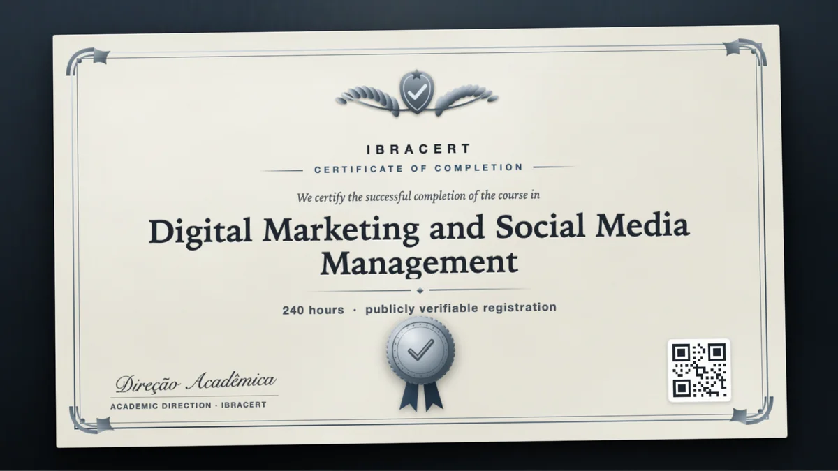 Cover of the Digital Marketing and Social Media Management course