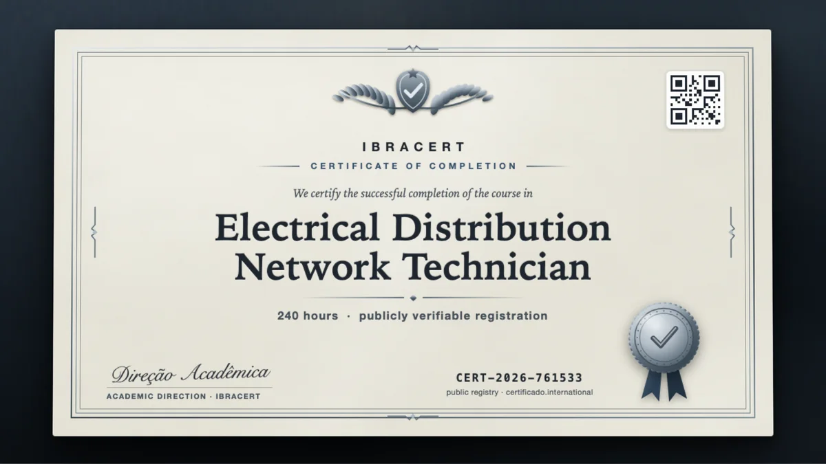 Cover of the Electrical Distribution Network Technician course