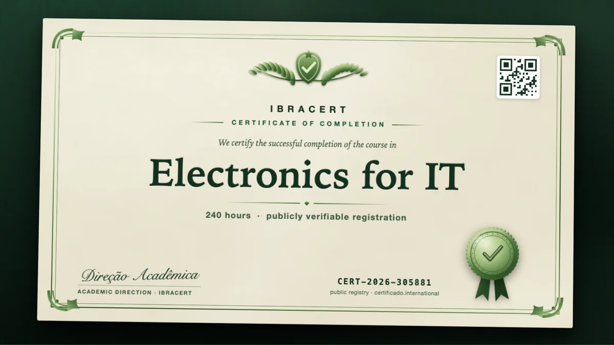 Cover of the Electronics for IT course