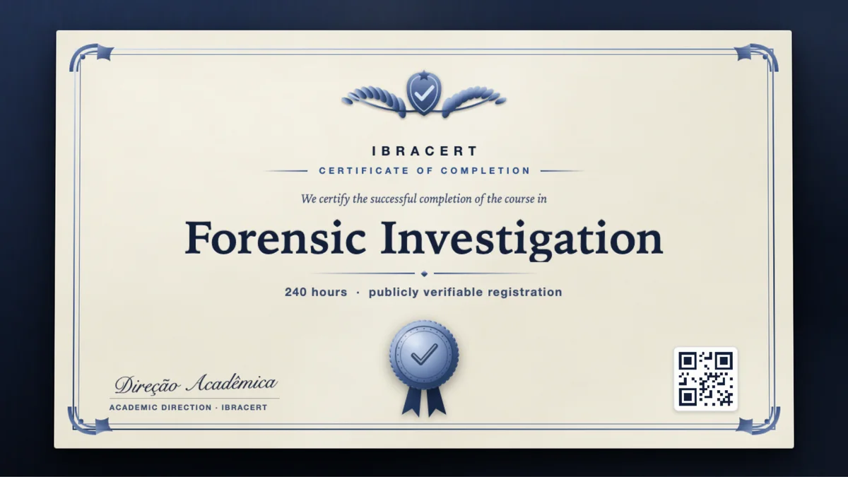 Cover of the Forensic Investigation course
