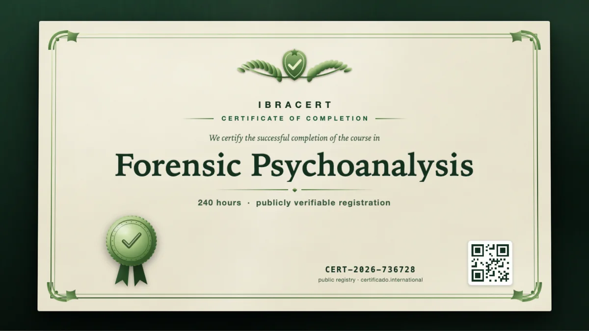 Cover of the Forensic Psychoanalysis course