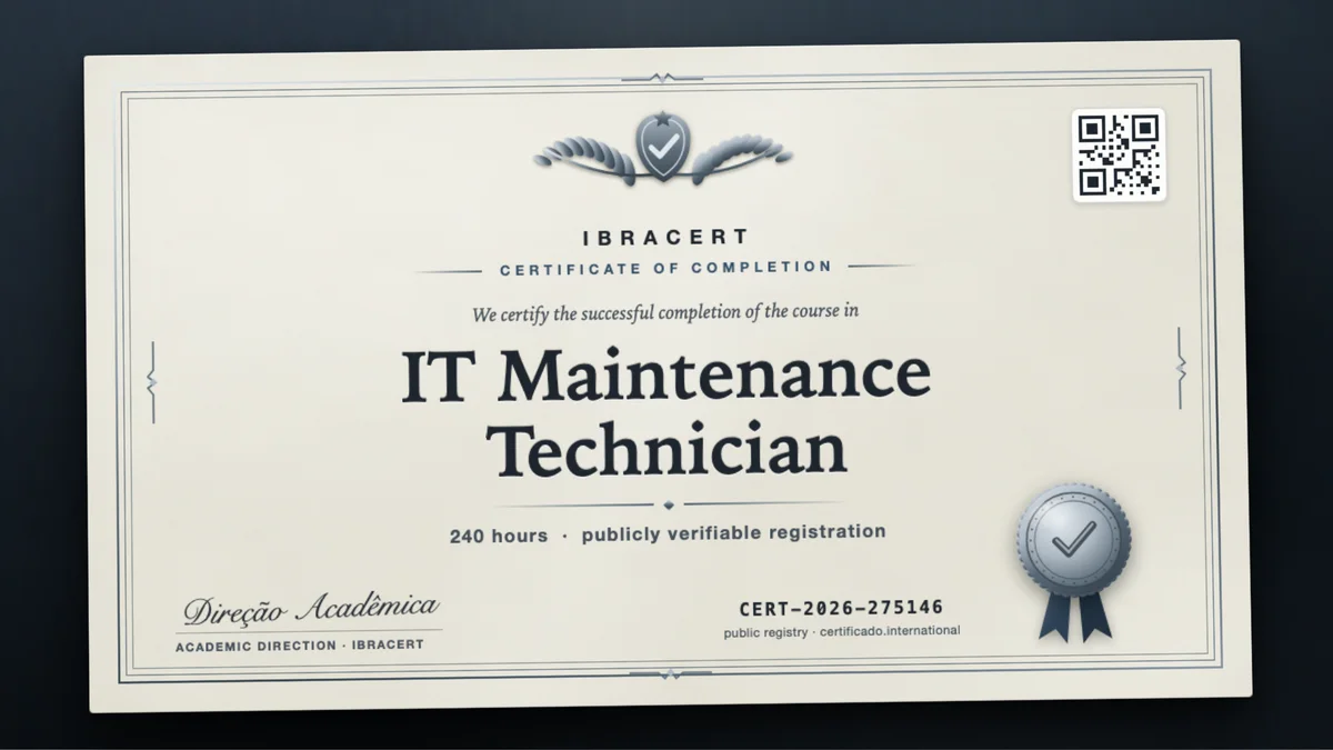 Cover of the IT Maintenance Technician course