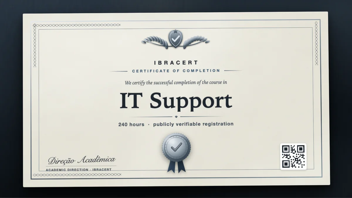 Cover of the IT Support course