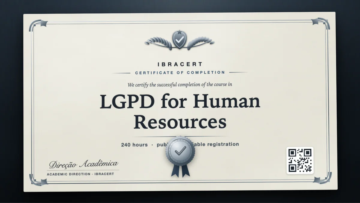 Cover of the LGPD for Human Resources course
