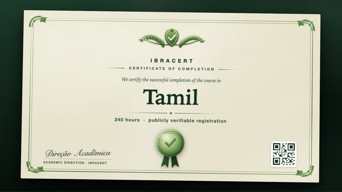 Cover of the Tamil course