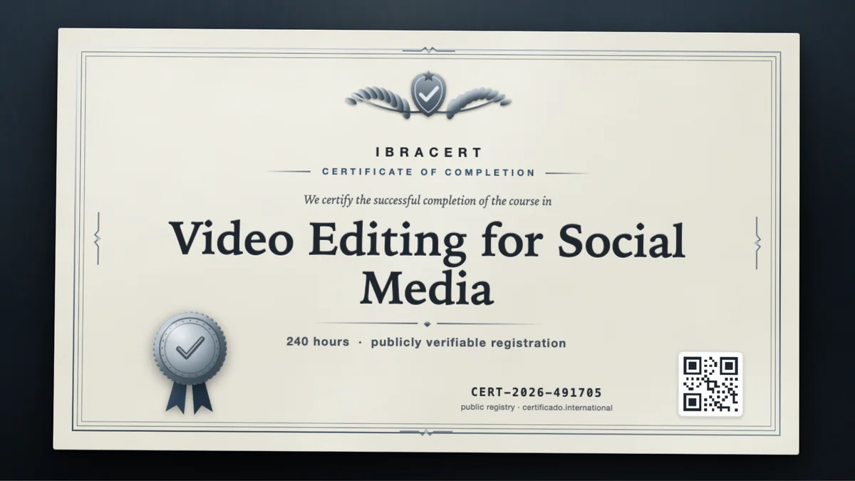 Cover of the Video Editing for Social Media course