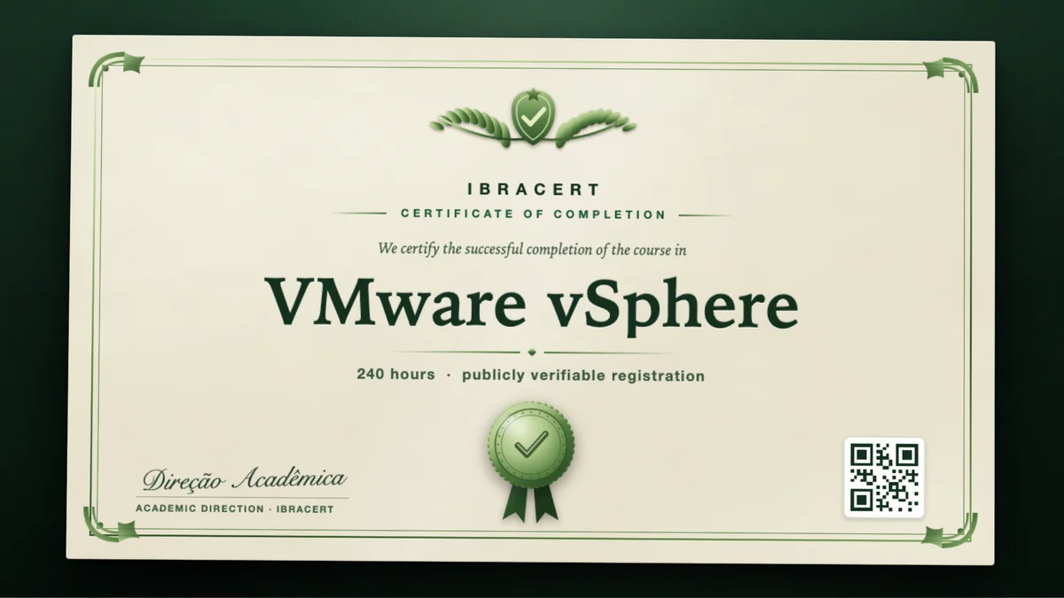 Cover of the VMware vSphere course