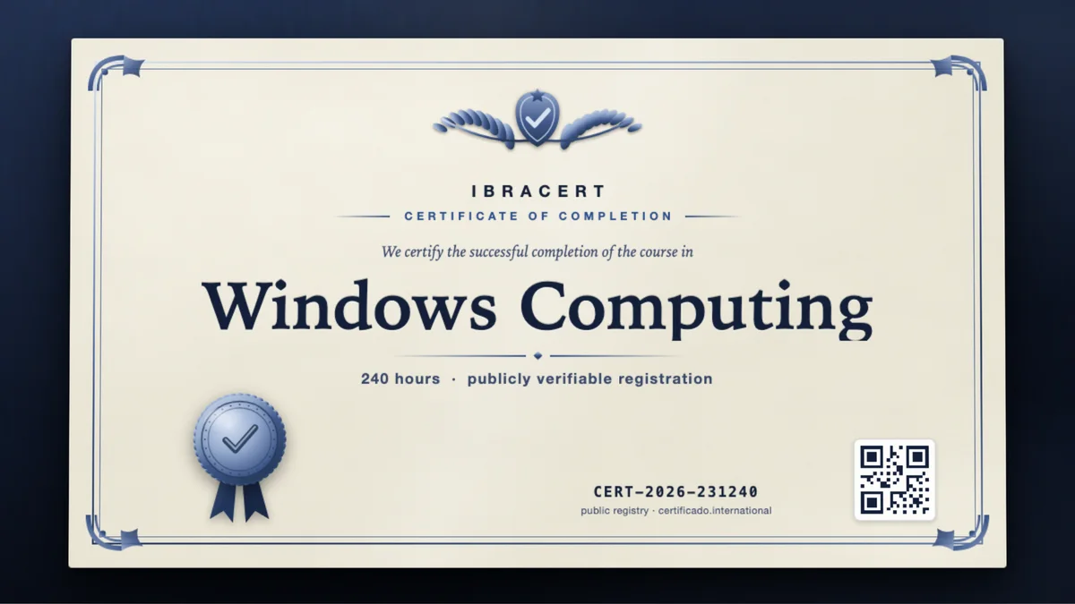 Cover of the Windows Computing course