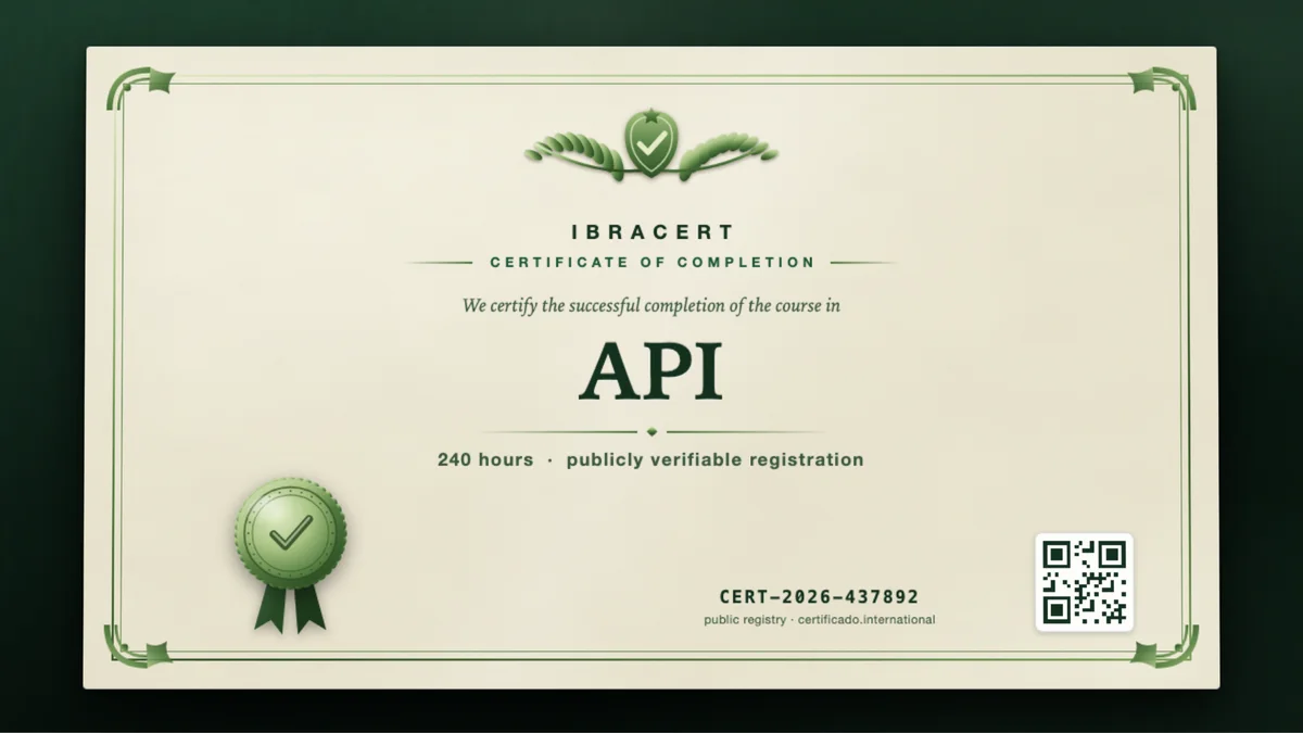 Cover of the API course