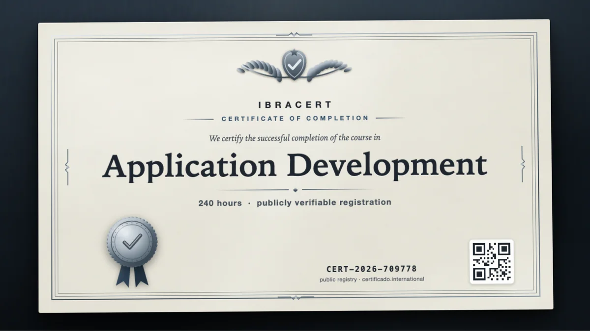 Cover of the Application Development course