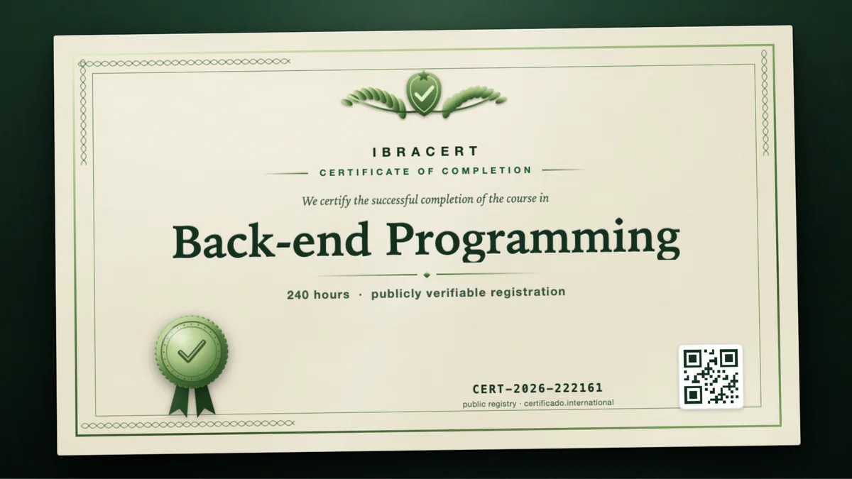 Cover of the Back-end Programming course