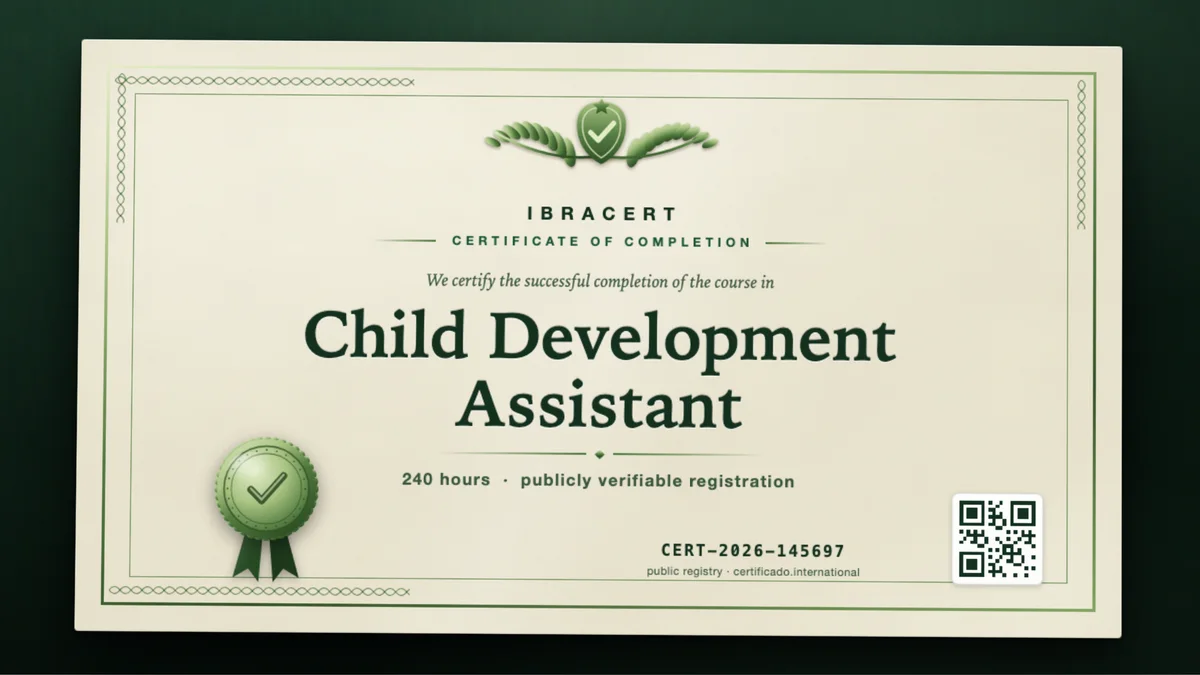 Cover of the Child Development Assistant course