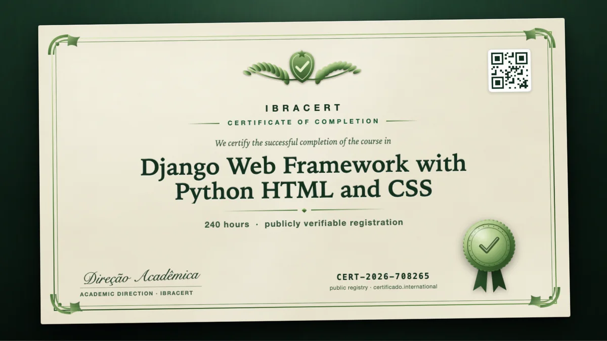 Cover of the Django Web Framework with Python HTML and CSS course