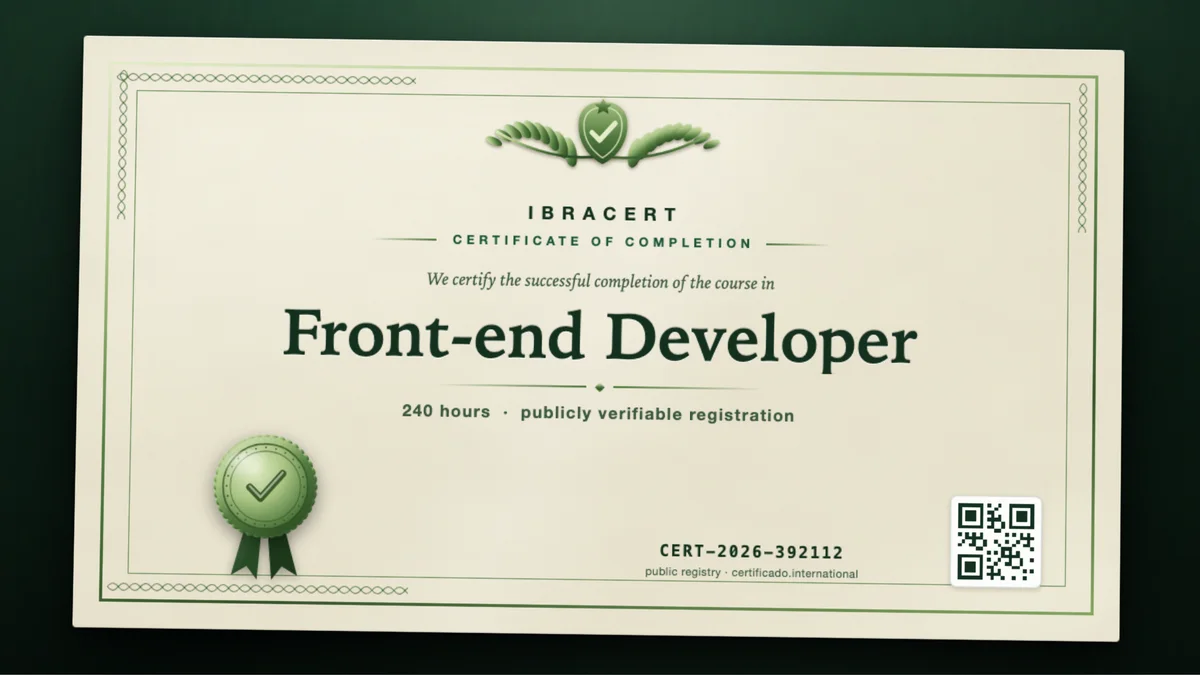 Cover of the Front-end Developer course