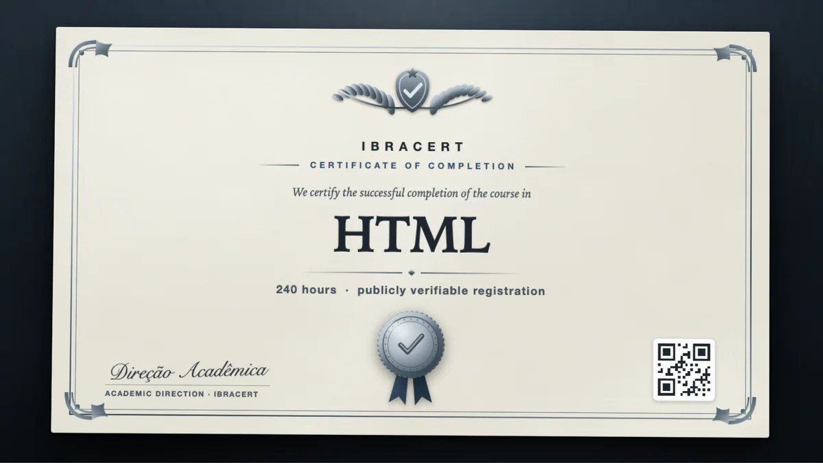 Cover of the HTML course