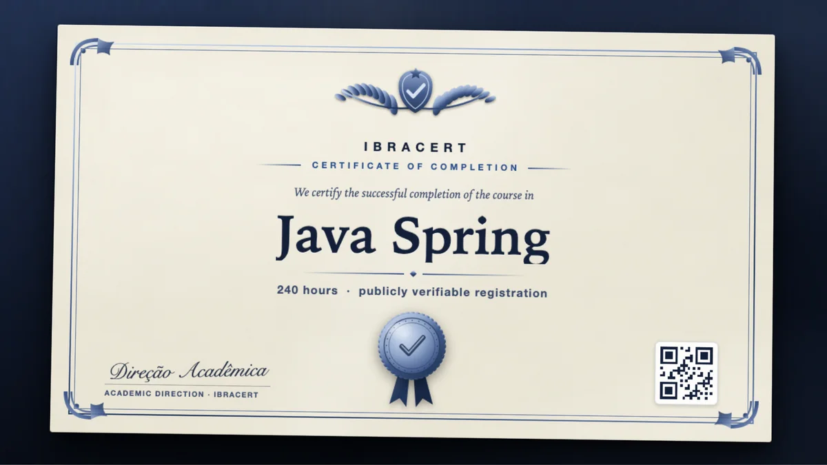 Cover of the Java Spring course