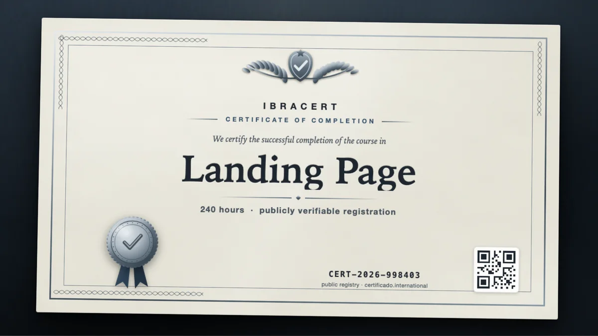 Cover of the Landing Page course