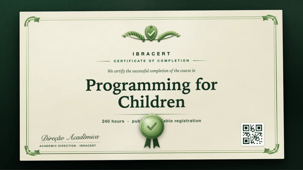 Cover of the Programming for Children course