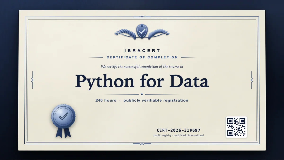 Cover of the Python for Data course