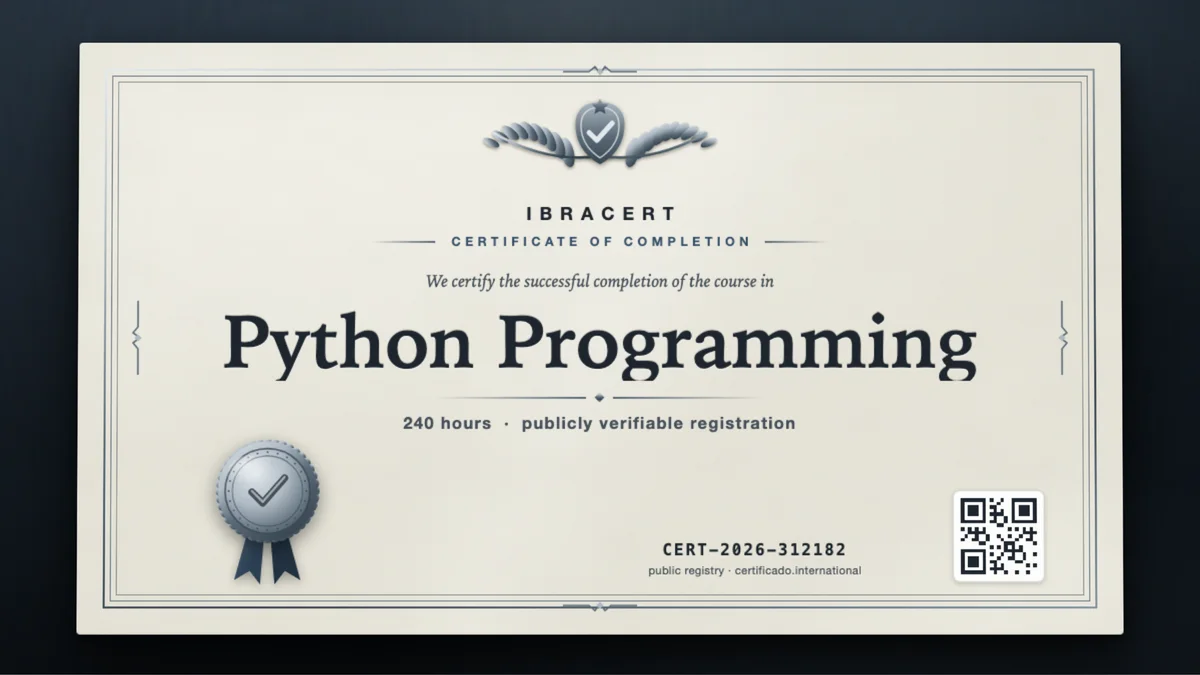 Cover of the Python Programming course