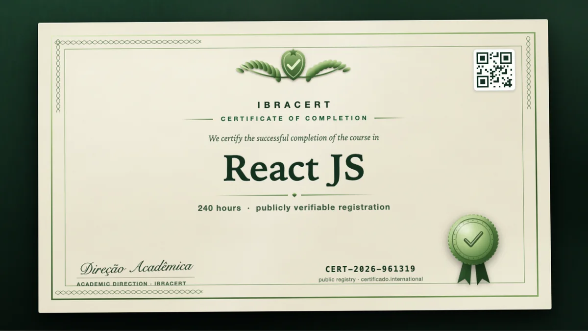 Cover of the React JS course