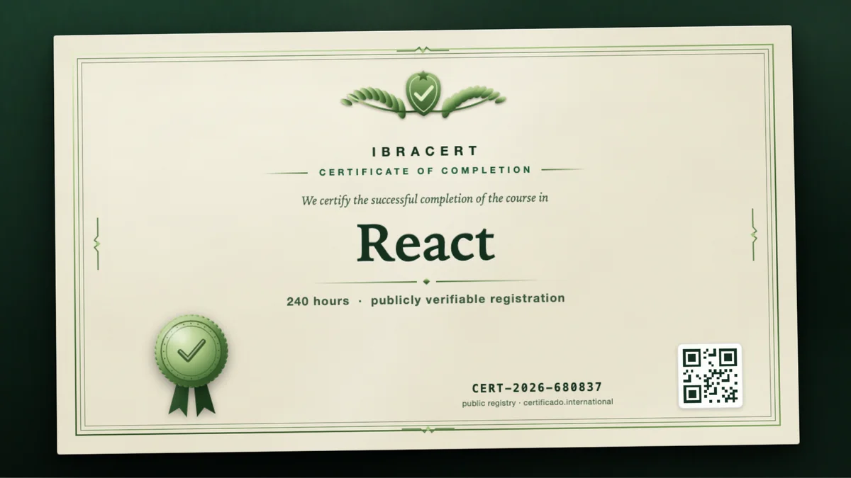 Cover of the React course