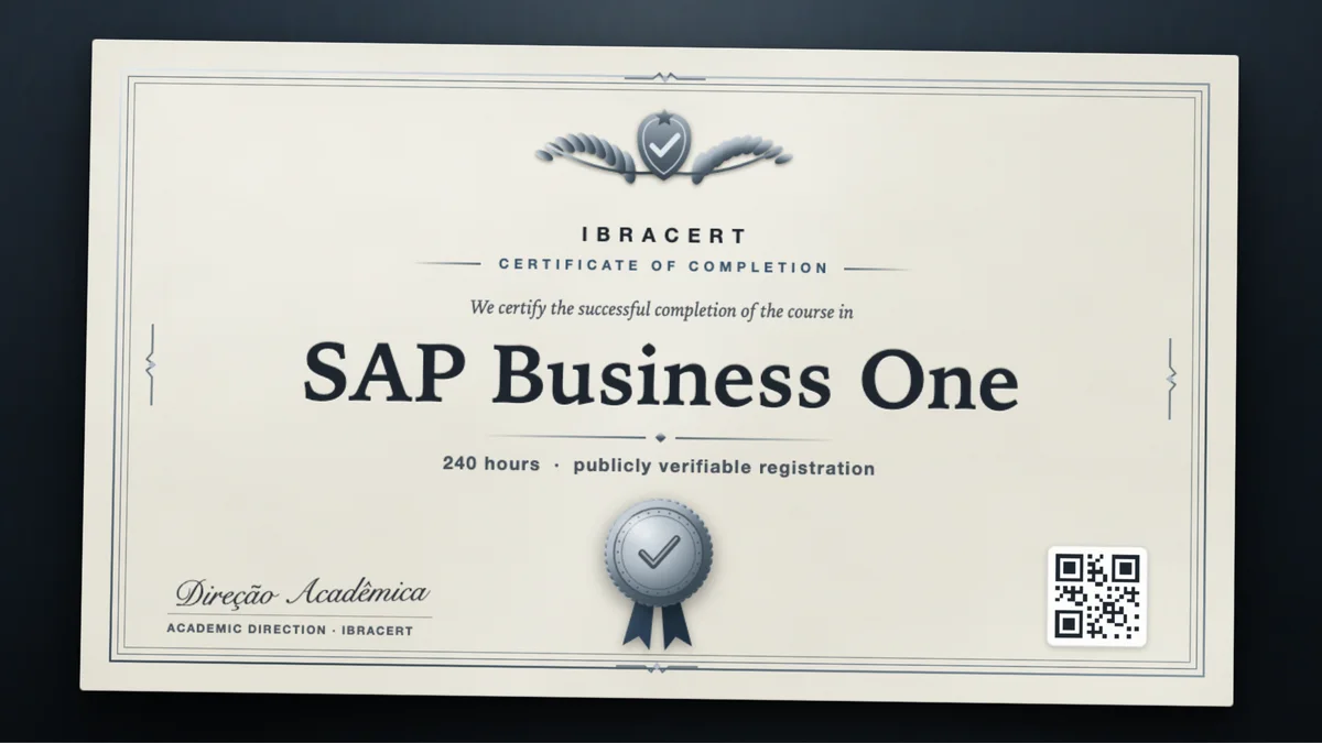 Cover of the SAP Business One course