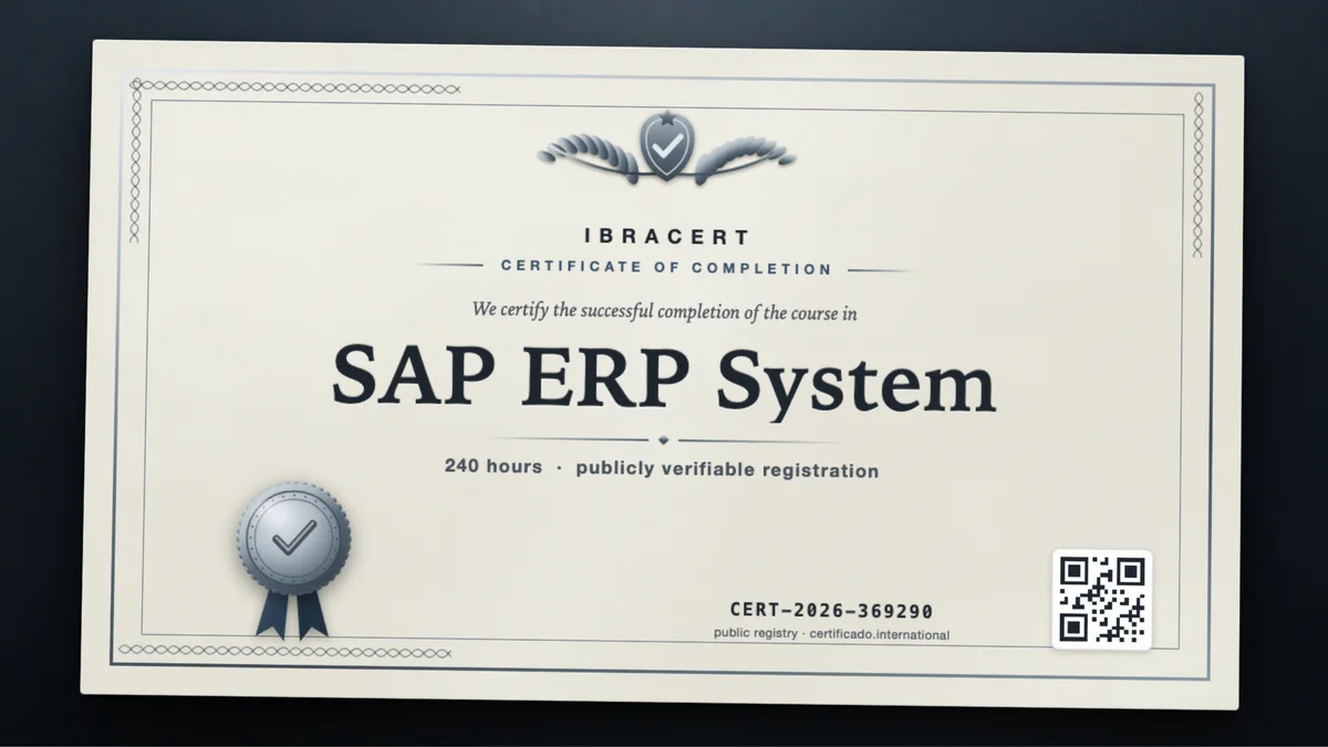 Cover of the SAP ERP System course