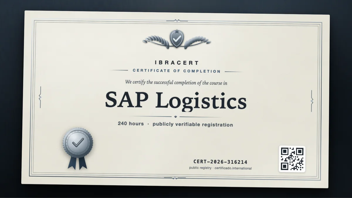 Cover of the SAP Logistics course